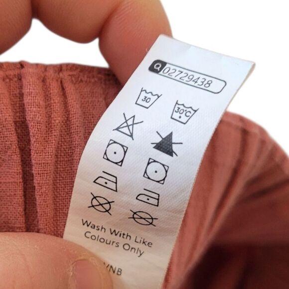 Halara Women's Salmon Pink 100% Cotton Trouser Pants Size XL Tall - Picture 5 of 5